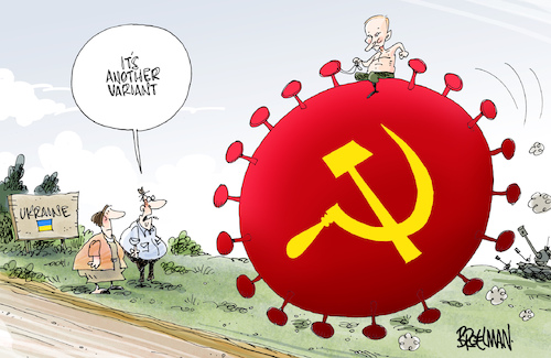 Cartoon: Putin invades Ukraine (medium) by Broelman tagged putin,ukraine