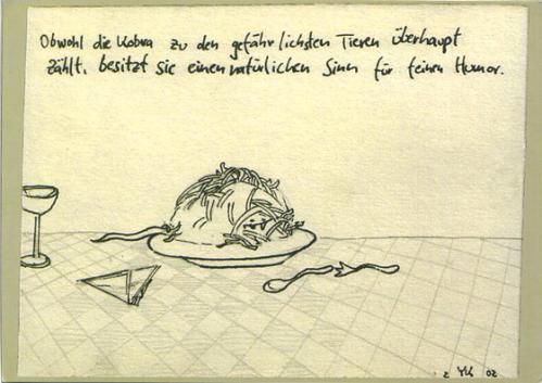 Cartoon: cobra al dente (medium) by lejeanbaba tagged animals,tiere,italien,fun