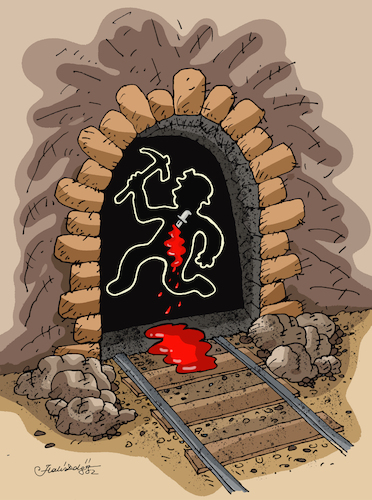 Cartoon: Homicide (medium) by halisdokgoz tagged homicide
