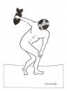 Cartoon: throw discus peace halis dokgoz (small) by halisdokgoz tagged throw,discus,peace,halis,dokgoz