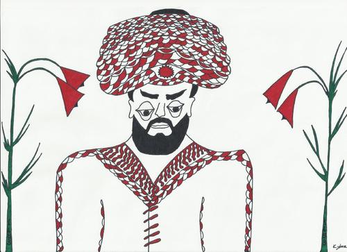 Cartoon: Ottoman Sultan (medium) by KenanYilmaz tagged ottoman,sultan,istanbul,osmanli,human,people,man,king