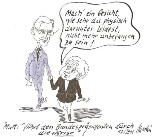 Cartoon: An der Hand (medium) by quadenulle tagged cartoon