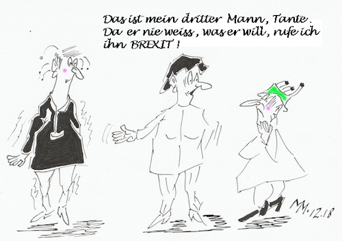Cartoon: BREXIT (medium) by quadenulle tagged brexit,politik,england,great,britain,ehemann,tante
