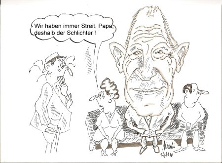 Cartoon: Der Schlichter (medium) by quadenulle tagged cartoon