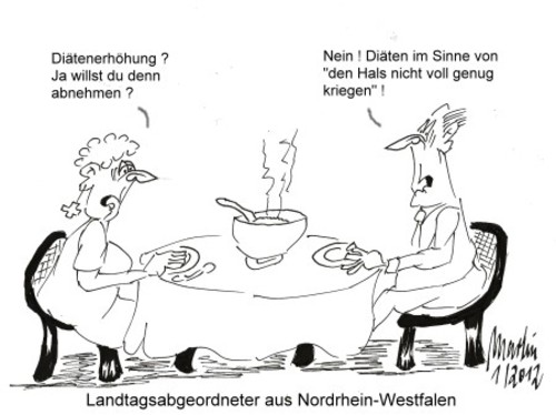 Cartoon: Diäten II (medium) by quadenulle tagged cartoon