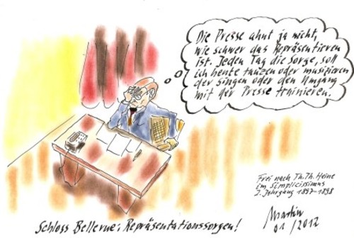 Cartoon: Repräsentationssorgen (medium) by quadenulle tagged cartoon