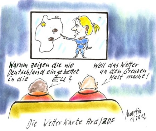 Cartoon: Wetterkarte (medium) by quadenulle tagged cartoon