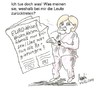 Cartoon: Frau Merkel äussert sich. (small) by quadenulle tagged cartoon