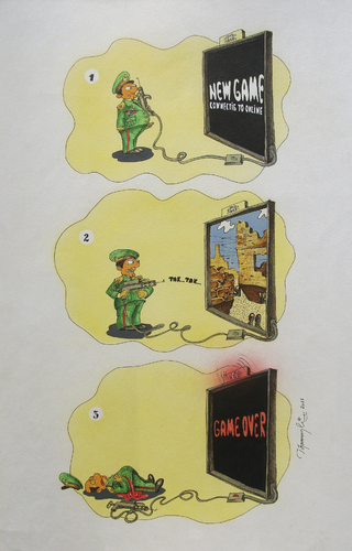 Cartoon: The real game (medium) by Tural Hasanli tagged hasanli,tural