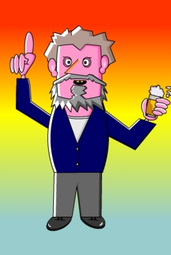 Cartoon: The last surviving Abba fan (medium) by Tricomix tagged abba,surviving,the,las,dying,beer,man,benny,björn,agneta,annefried,mangold,leben,unterm,telespargel