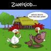 Cartoon: Zweitjob (small) by Tricomix tagged zweitjob,nebenverdienst,ostern,geld,hase,hühner,hühnerhof,kostüm