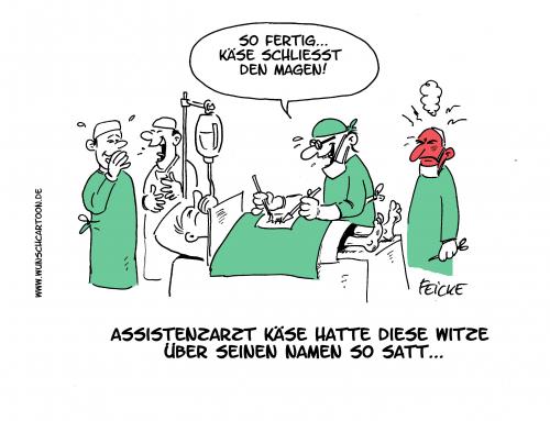 Cartoon: Assistenzarzt Käse (medium) by Wunschcartoon tagged arzt,käse,medizin,op