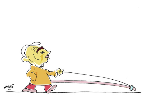 Cartoon: Freiheit in Fesseln (medium) by Hayati tagged freihet,in,fesseln,imf,strauss,kahn,dominique,hayati,boyacioglu,berlin,iwf,chef,strauss kahn,nachfolge,strauss,kahn