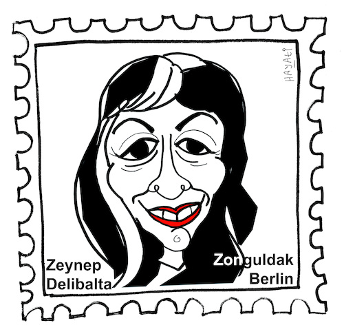 Cartoon: R.I.P. Zeynep Delibalta (medium) by Hayati tagged zeynep,delibalta,bildhauerin,zonguldak,berlin,sanatci,heykeltras,portrait,stamp,pul,cartoon,karikatur,hayati,boyacioglu,zeynep,delibalta,bildhauerin,zonguldak,berlin,sanatci,heykeltras,portrait,stamp,pul,cartoon,karikatur,hayati,boyacioglu