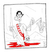 Cartoon: Aung Sun Suu Kji (small) by Hayati tagged aung,sun,suu,kji,mjanmar,nobel,nobelpreis,blutbad,katliam,mueslueman,kirimi,budhismus,budha,kriege,flüchtlinge,bengladesch,bengaldes,cartoon,hayati,boyacioglu,berlin