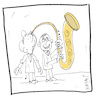 Cartoon: Der Ton macht die Musik (small) by Hayati tagged music,musik,muezik,muezisyen,musiker,laie,dilettant,saksafon,cartoon,karikatur,hayati,boyacioglu,berlin