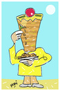 Cartoon: Döner Kebap (small) by Hayati tagged döner kebap fastfood sonne rasur rasieren tras hayati boyacioglu berlin