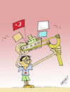 Cartoon: SOLUTION (small) by Hayati tagged israel türkei kinder krieg palastina filistin mavi marmara politik play children schiff krise war hayati boyacioglu