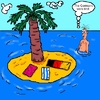 Cartoon: lonely island (small) by sier-edi tagged germans,island,fast,towel,handtuch,insel