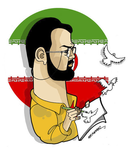 Cartoon: -MASSOUD SHOJAI- PORTRAIT (medium) by donquichotte tagged shj