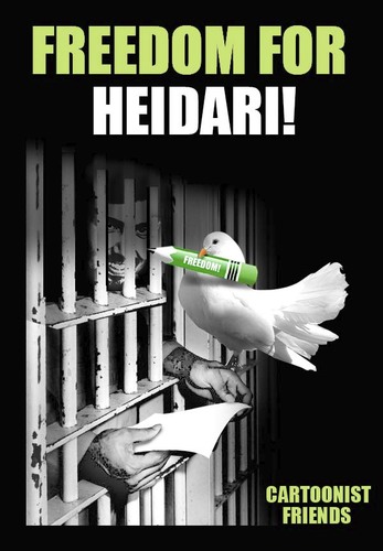 Cartoon: FREEDOM FOR HEIDARI!!! (medium) by donquichotte tagged free