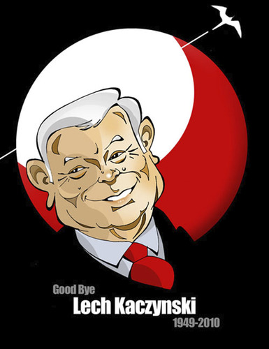 Cartoon: POLISH PRESIDENT LECH KACZYNSKI (medium) by donquichotte tagged lechk