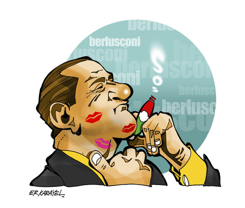 Cartoon: SYLVIO BERLUSCONI (medium) by donquichotte tagged brlscn