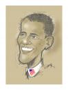 Cartoon: obama portrait (small) by donquichotte tagged oba