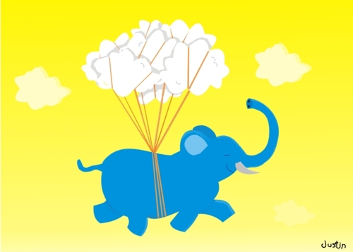 Cartoon: elefhant (medium) by claude292 tagged elefhant,yellow