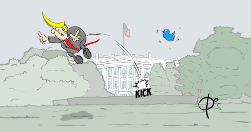 Cartoon: 20210111 (medium) by Marcus Gottfried tagged trump,usa,potus,präsident,biden,impeachment,trump,usa,potus,präsident,biden,impeachment
