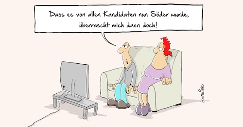 Cartoon: Söder1 (medium) by Marcus Gottfried tagged söder,csu,bayern,vorsitz,söder,csu,bayern,vorsitz