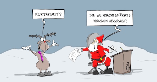 Cartoon: Xmaskurzarbeit (medium) by Marcus Gottfried tagged kurzarbeit,corona,weihnachtsmarkt,absage,impfung,3g,2g,kurzarbeit,corona,weihnachtsmarkt,absage,impfung,3g,2g