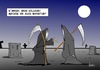 Cartoon: Inventur (small) by Marcus Gottfried tagged inventur,zahlen,zählen,tod,sterben,friedhof,kreuz,sichel,mond,grab