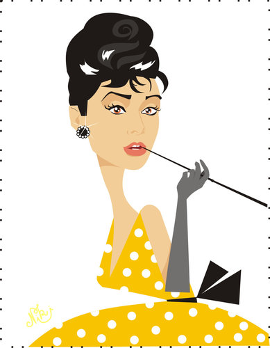 Cartoon: Audrey Hepburn (medium) by Nicoleta Ionescu tagged audrey,hepburn,woman,star,actress,tv,movie,girl,icon,fashion,style