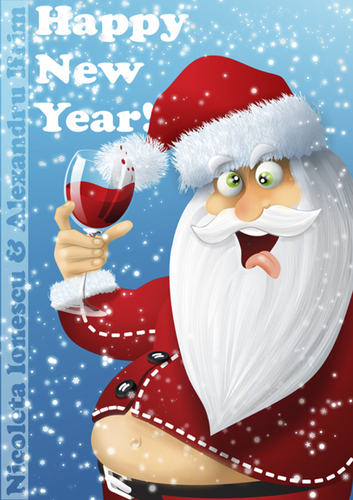 Cartoon: Happy New Year (medium) by Nicoleta Ionescu tagged 2011,santa,year,new,happy,christmas