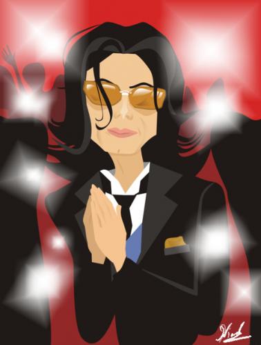 Cartoon: Michael Jackson (medium) by Nicoleta Ionescu tagged michael,jackson