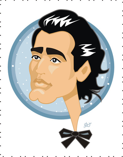 Cartoon: Mihai Eminescu (medium) by Nicoleta Ionescu tagged mihai,eminescu