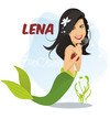 Cartoon: Lena  Meyer-Landrut (small) by Nicoleta Ionescu tagged lena,meyer,landrut,eurovision