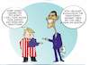 Cartoon: Sudan sanctions (small) by Majid Atta tagged obama,sudan,trump,politics