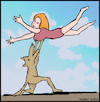 Cartoon: Dances with Wolves (small) by matan_kohn tagged dance,dancing,dancer,animal,animals,wolves,wild,cute,woman