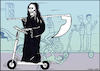 Cartoon: Dont drive carefully... (small) by matan_kohn tagged illustration,mobilebike,angelofdeath,electric,electricbike,scooter,caricture,danger