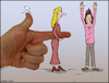 Cartoon: Hands up (small) by matan_kohn tagged comic,nowhereman,sunny,funny,illustration,drawing,reallifeart,art,caricature,hand,gun,toon,hansup,digitalart,animals,cool,film,pen,chareteras,vibes,womenvsmen,realationships,mice,love,20h