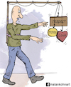 Cartoon: The meaning of life (small) by matan_kohn tagged caricature,funny,illustration,love,respect,walking,work,money