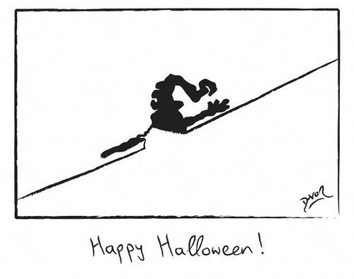 Cartoon: Typical mousehole on Halloween. (medium) by Davor tagged witch,hat,halloween,mousehole
