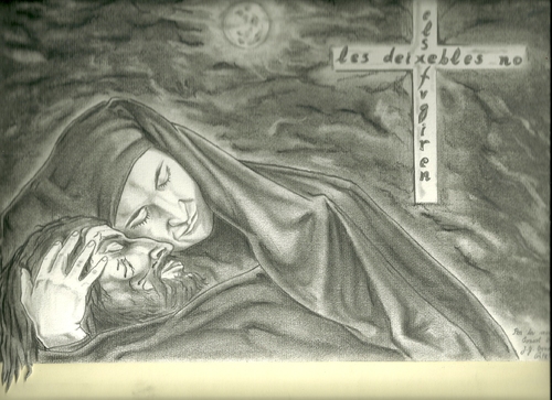 Cartoon: Mary and son (medium) by catalantrader tagged jesus