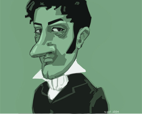 Cartoon: Generic Composer Guy (medium) by frostyhut tagged composer,nineteenthcentury,male,nose