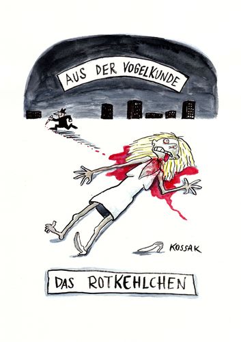 Cartoon: Das Rotkehlchen (medium) by Kossak tagged vogelkunde,ornithologie,vögel,birds,gewalt,violence,mord,murder,mörder,murderer,killer,messer,knife,blut,blood,nacht,night,rotkehlchen,vogelkunde,ornithologie,vögel,vogel,tier,tiere,mörder,killer,messer,rotkehlchen,mord,verbrechen