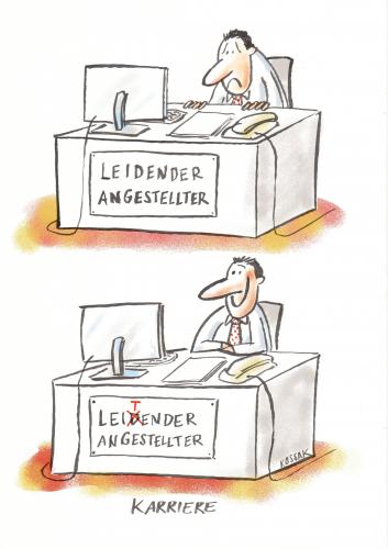 Cartoon: Karriere (medium) by Kossak tagged büro,office,angestellter,zufriedenheit,karriere,career,beruf,job,karriere,arbeit,büro,angestellter,zufriedenheit