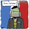 Cartoon: Vive l atome (small) by flintstone73 tagged atom,frankreich,lobby,akw,manager