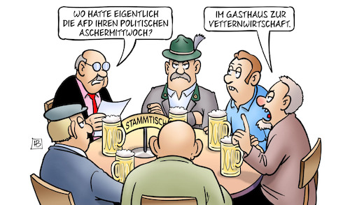 Cartoon: AfD-Vetternwirtschaft (medium) by Harm Bengen tagged afd,politischer,aschermittwoch,stammtisch,gasthaus,vetternwirtschaft,harm,bengen,cartoon,karikatur,afd,politischer,aschermittwoch,stammtisch,gasthaus,vetternwirtschaft,harm,bengen,cartoon,karikatur